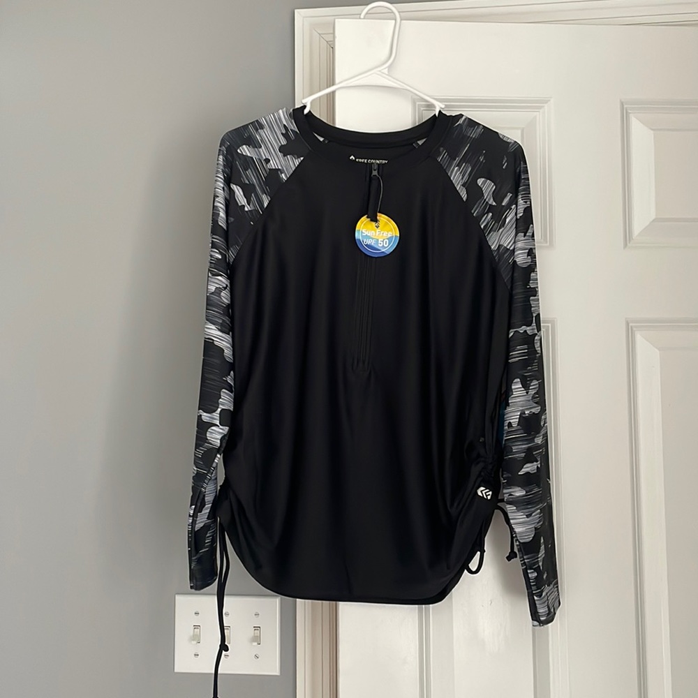 Free Country Sun Block Swim Shirt Size (XL/16)